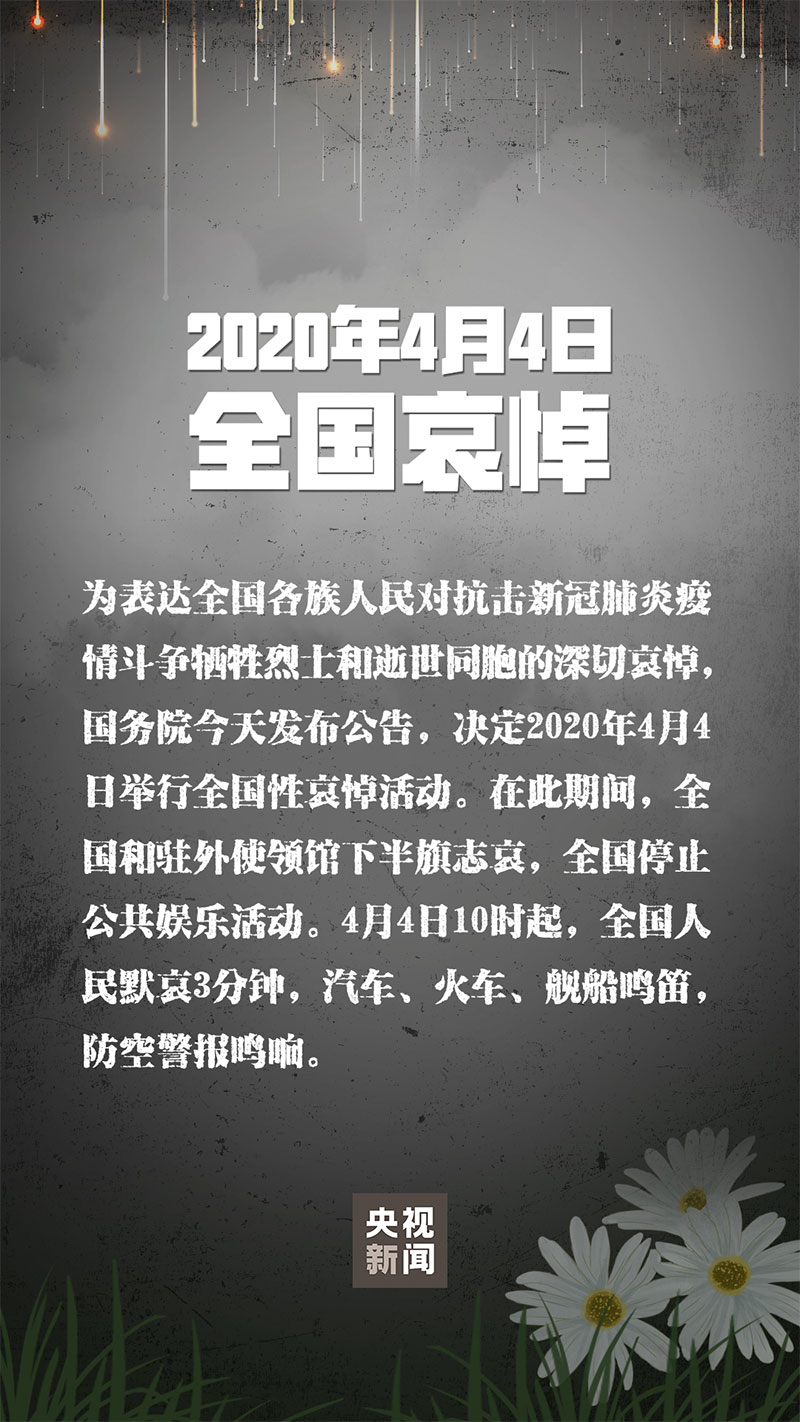 2020年4月4日举行全国性哀悼活动-网站处理-中国加油